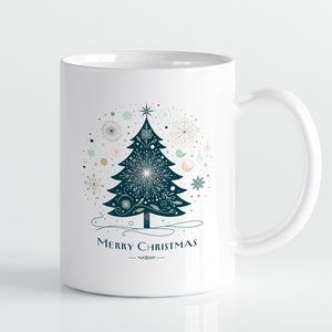 Christmas Mugs with modern, minimal designs, holiday gift, winter decor, christian mugs, festive ceramic cups, gift for him, gift for her