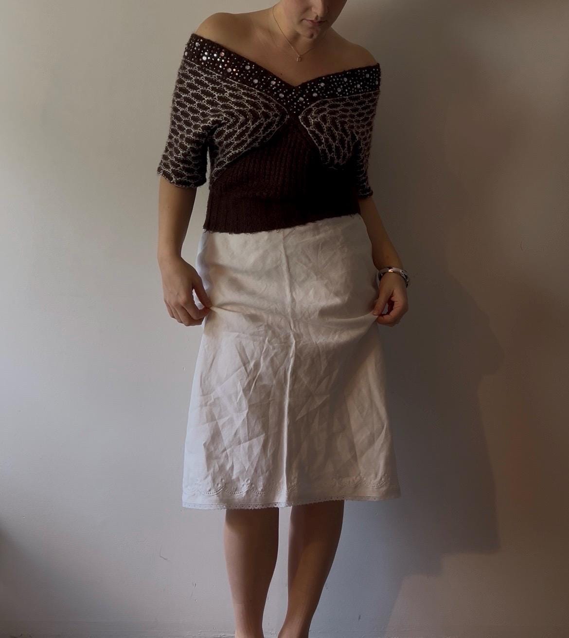 Marks & Spencer MIDI SKIRT - Jupe trapèze - navy/bleu marine