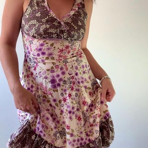 Early 2000s Floral Cotton Midi Dress