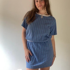 Vintage 1980s/90s Striped Cotton Mini Dress