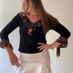 Vintage Y2K Pink Ruffled Top