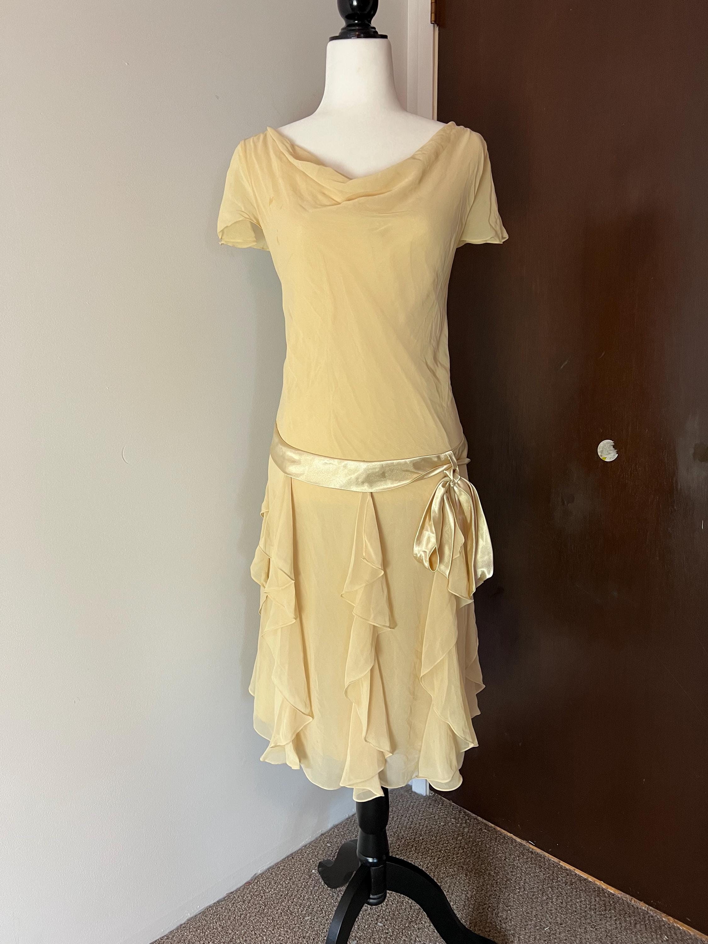 blue dress for baby girl Early 2000s Rose Neck Dress
