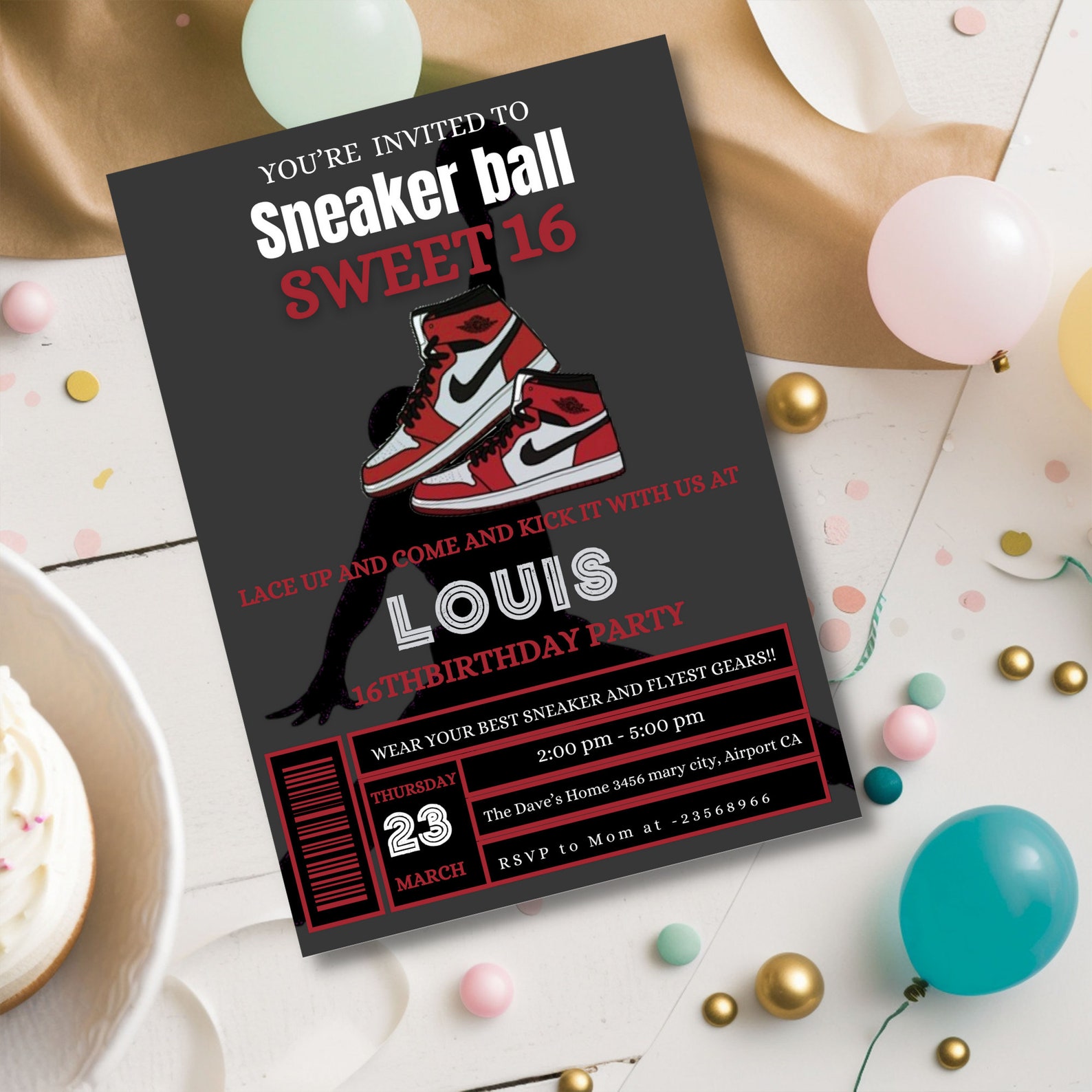 Sneaker Ball Birthday Invitation Template Birthday Invitation Sneaker Ball Birthday Invitation Template Birthday Invitation