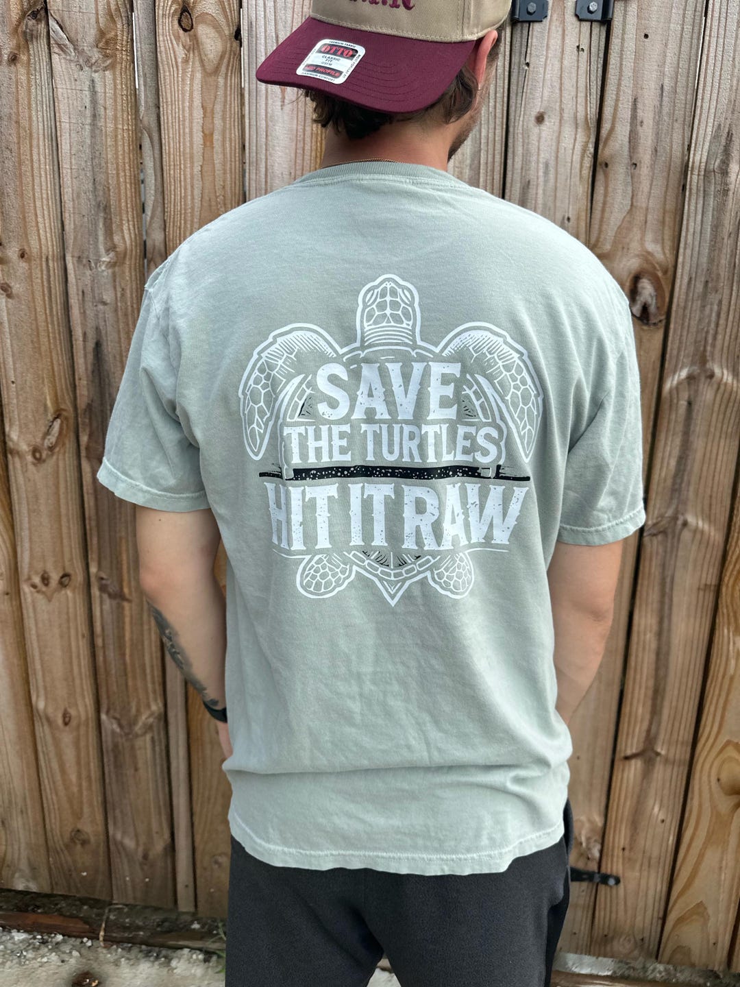 Save the Turtles, Hit It Raw T-shirt | Environment Funny Comedy