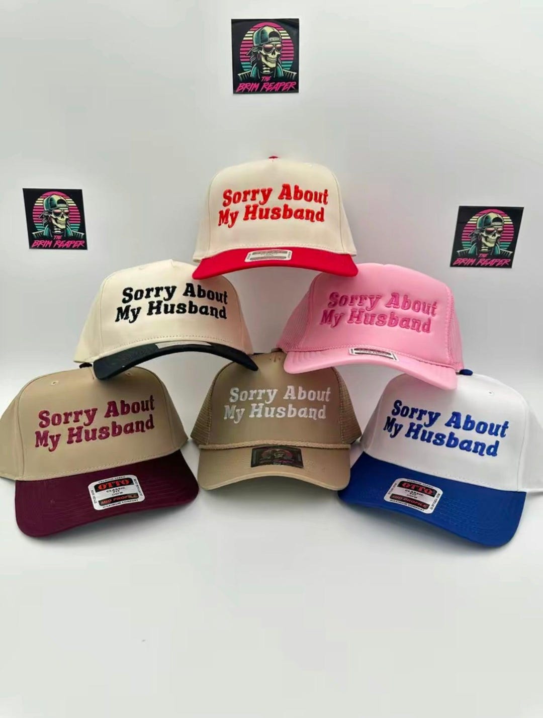 Sorry About My Husband Vintage Trucker Hat main image 0