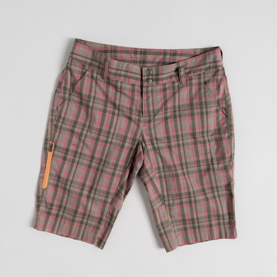 Columbia, Columbia Womens Omni-Wick Plaid Shorts Pink Gray Outdoor Hiking Quick Dry Size 8, M