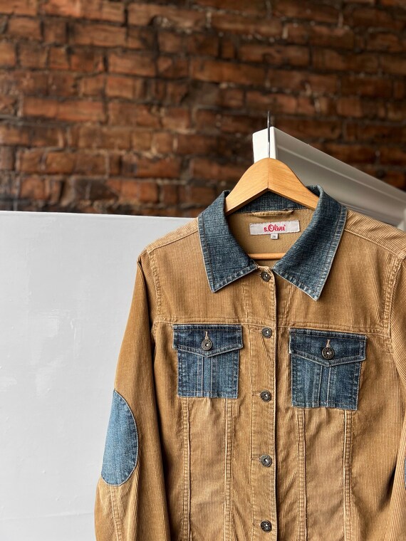 S.oliver Women s Vintage 90 s Corduroy Denim Jacket Button Size 36 S Etsy
