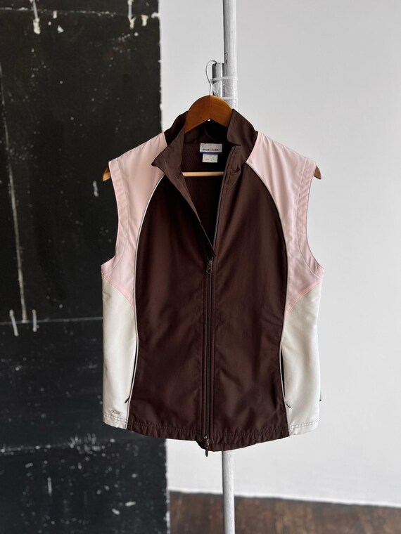 Reebok Womens Vintage Y2K Full Zip Brown Vest Gilet Pockets Size S M Etsy