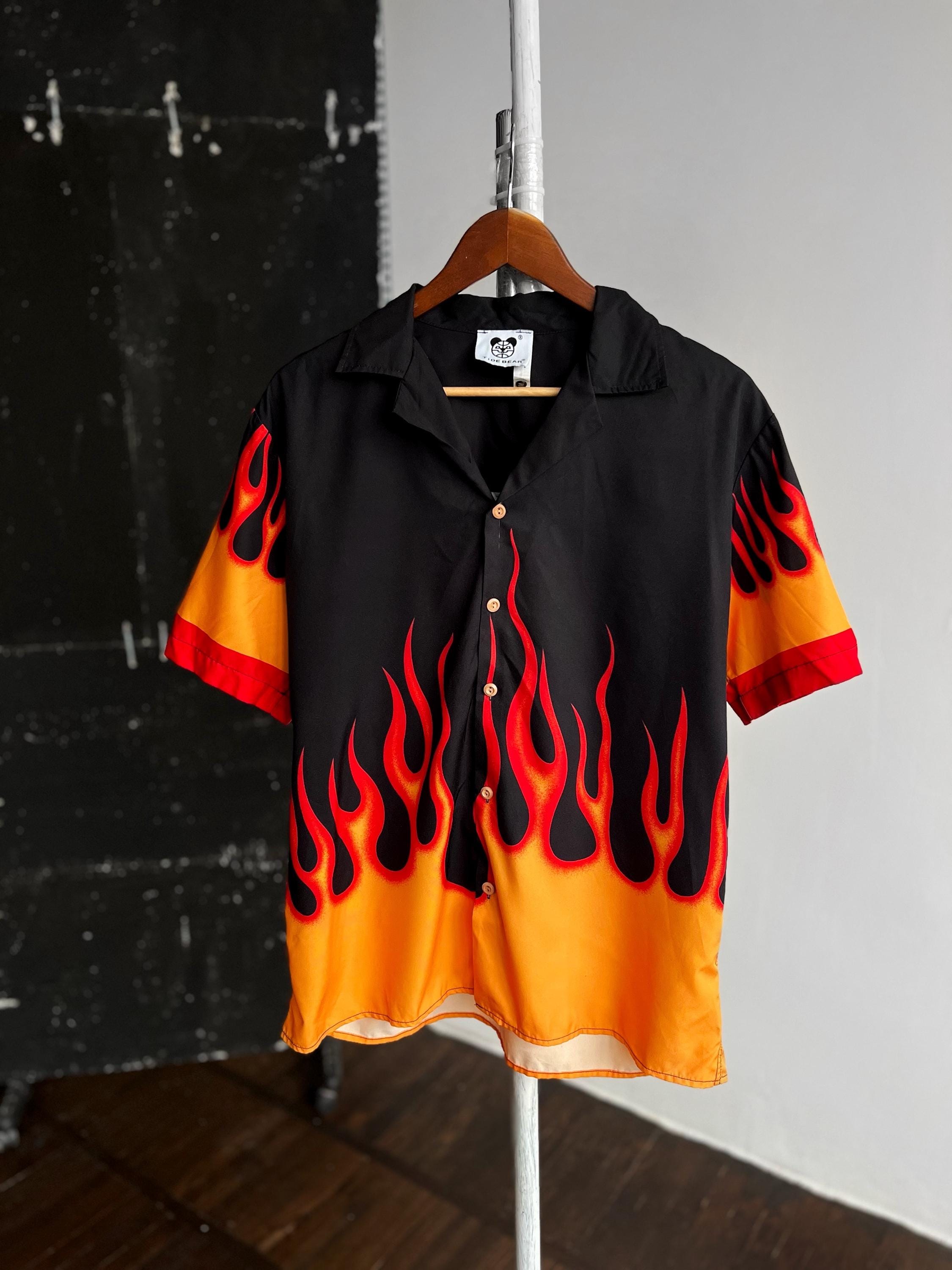 メンズ TENDER PERSON HEM FLAME SHORT SHIRT