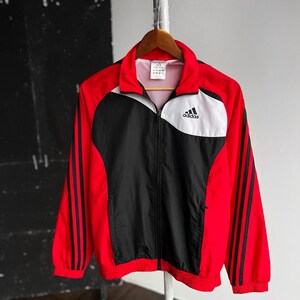 Adidas Black & Red Track Jacket - Etsy Adidas Black & Red Track Jacket - Etsy