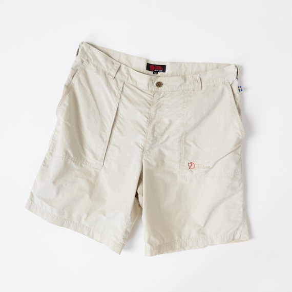 Fjallraven, Fjallraven Womens Vintage Beige Hiking Shorts Nylon Cotton Outdoor Utility Size 52, L/XL