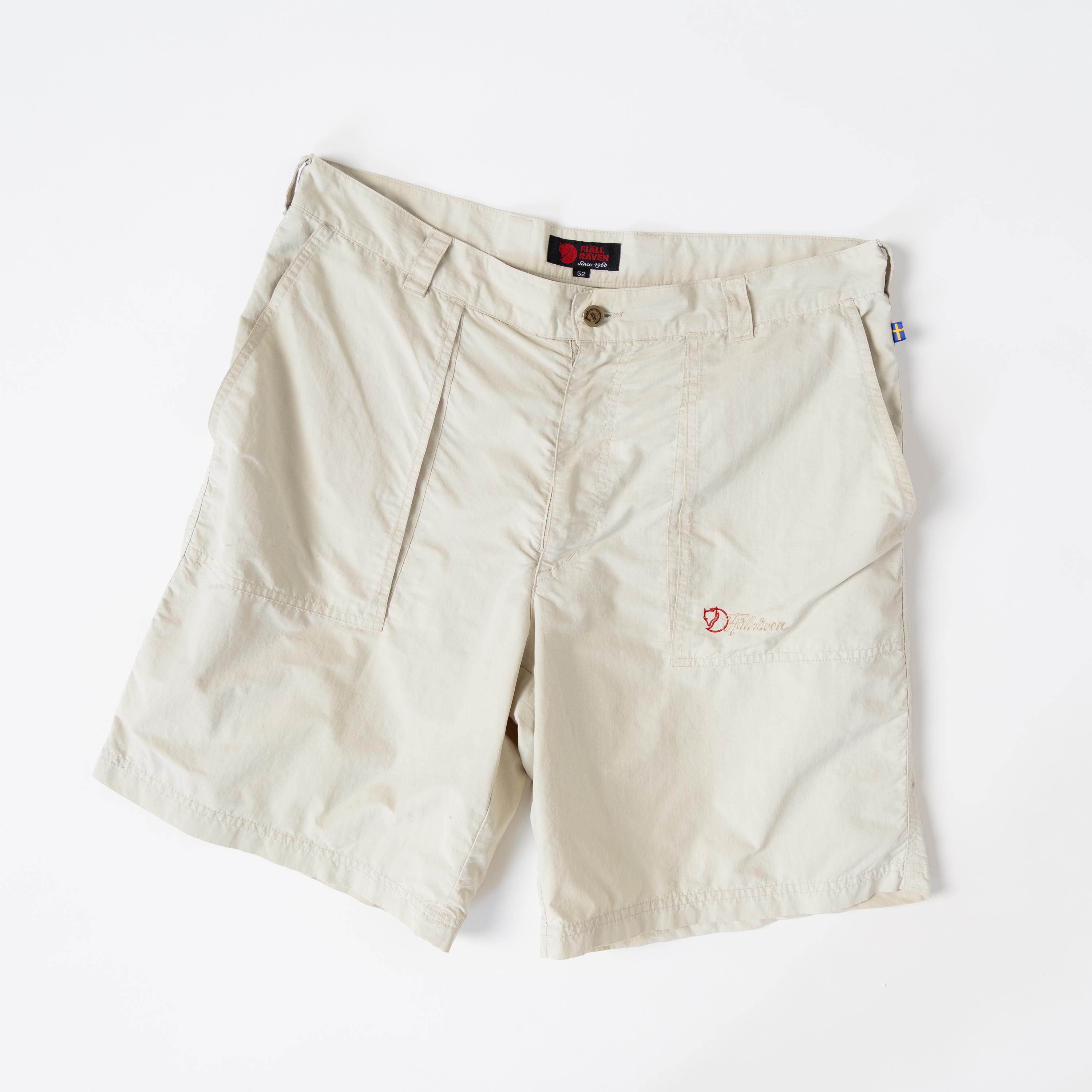 Fjallraven, Fjallraven Womens Vintage Beige Hiking Shorts Nylon Cotton Outdoor Utility Size 52, L/XL