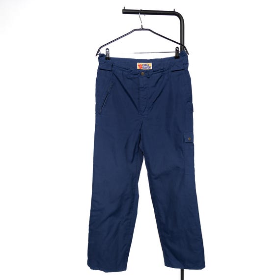 Fjallraven, Fjallraven Mens Navy Ski Trousers Vintage Outdoor Cargo Pants Polyester Cotton Size 48, M