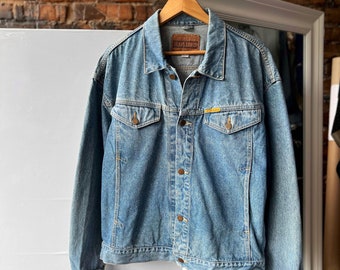 Vintage 90s Edwin Acid Wash Jacket Distressed Denim Jacket