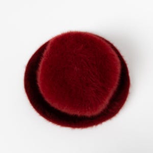 Kangol Womens Vintage Red Fuzzy Hat Angora Wool Cloche Bucket Made in England One Size image 3