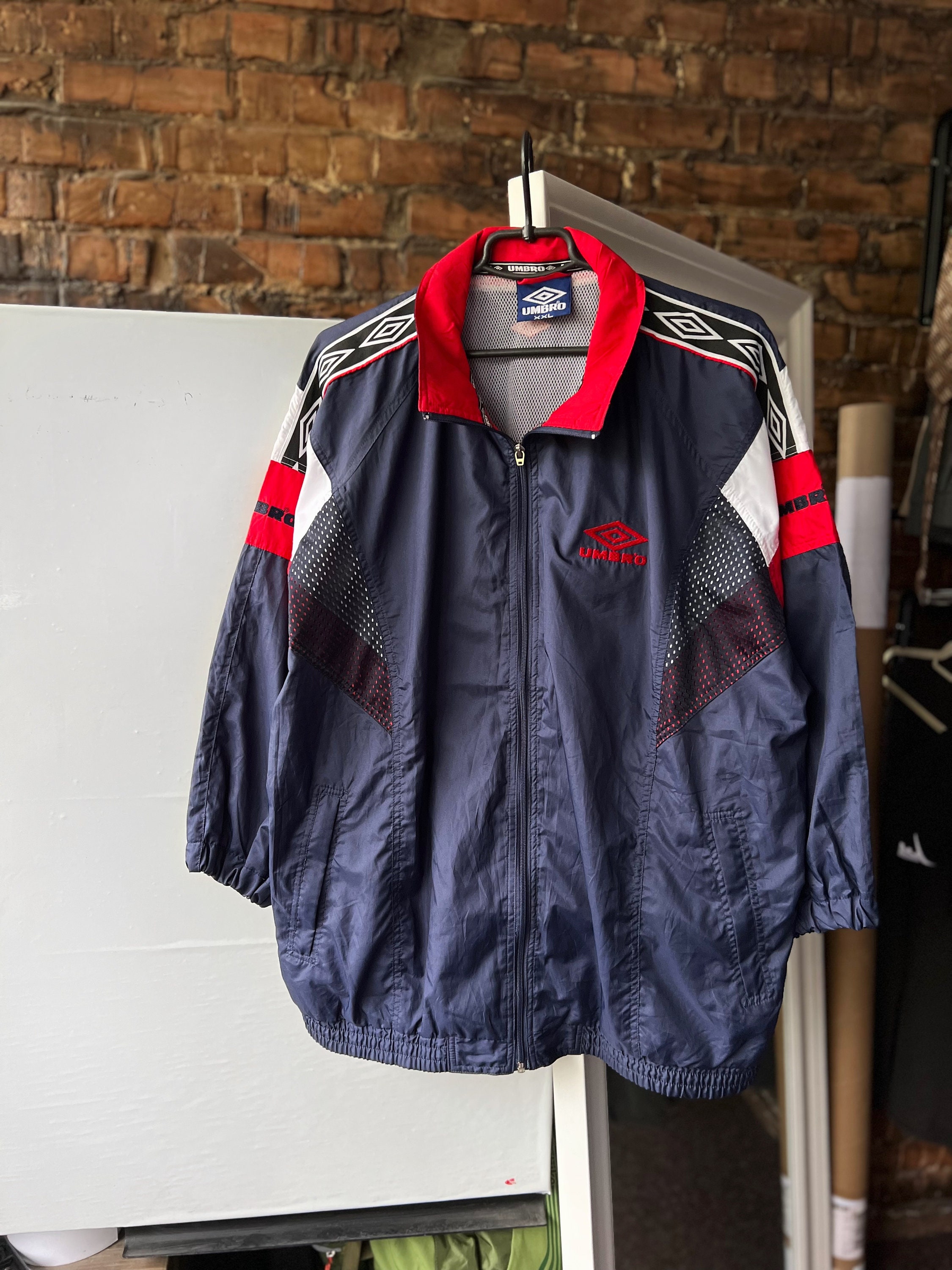 【90s】UMBROアンブロzip up nylon jacket old 9090 × UMBLEM NYLON JACKET – YZ