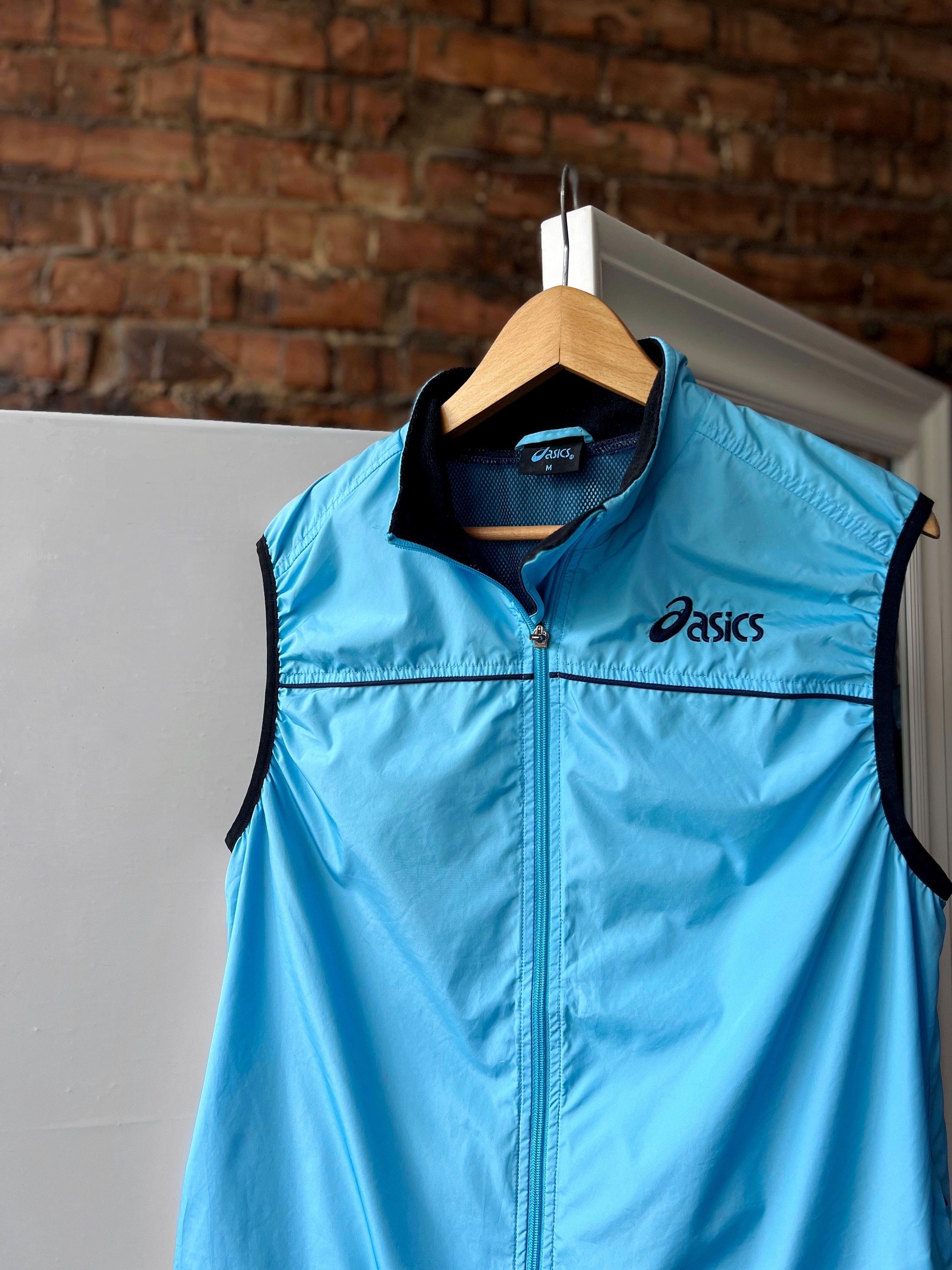 Asics Men's Vintage Blue Full Zip Lite-show Lightweight
