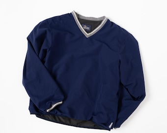 Peak Performance Gore Windstopper Mens Blue Pullover V-Neck Lightweight Jacket Size - M