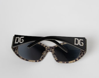 Dolce & Gabbana Premium DG4007 560/87 Sunglasses Black Leopard DG Logo One Size
