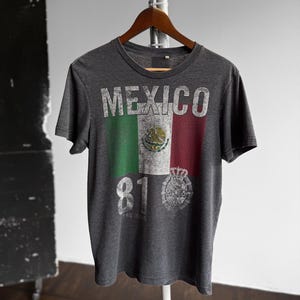 Guess Jeans Heren Grijs Mexico Vlag Grote Grafische Print T-shirt Maat - S