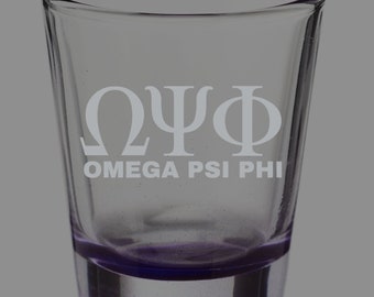 Omega Psi Phi Fraternity shot glass (1.75 oz)