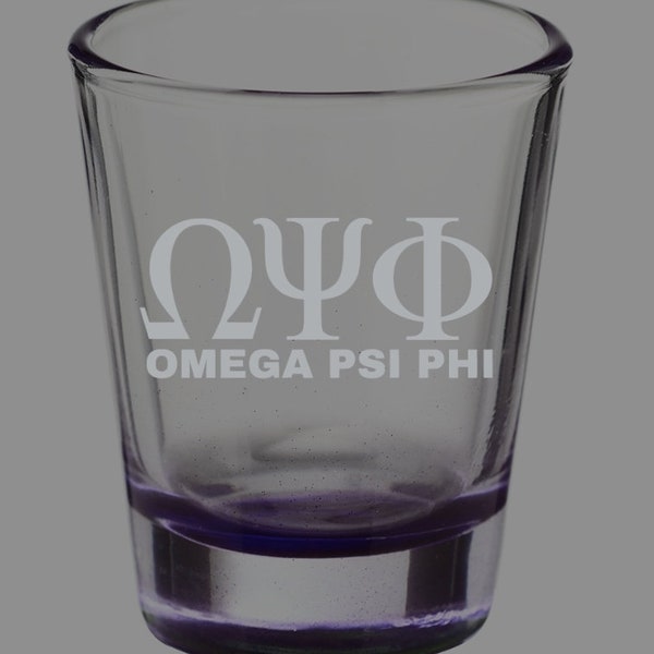 Omega Psi Phi Fraternity shot glass (1.75 oz)