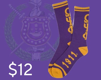 Omega Psi Phi Fraternity Incorporated cotton socks