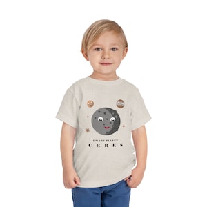 Toddler Dwarf planet CERES Short Sleeve Tee. Gift for Toddler who loves planet, space, galaxy.