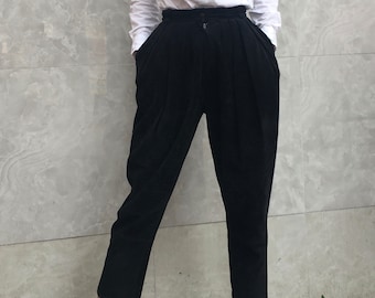 80s Kenzo Velvet Full Pleated Turquoise Floral Harem Pants - Etsy