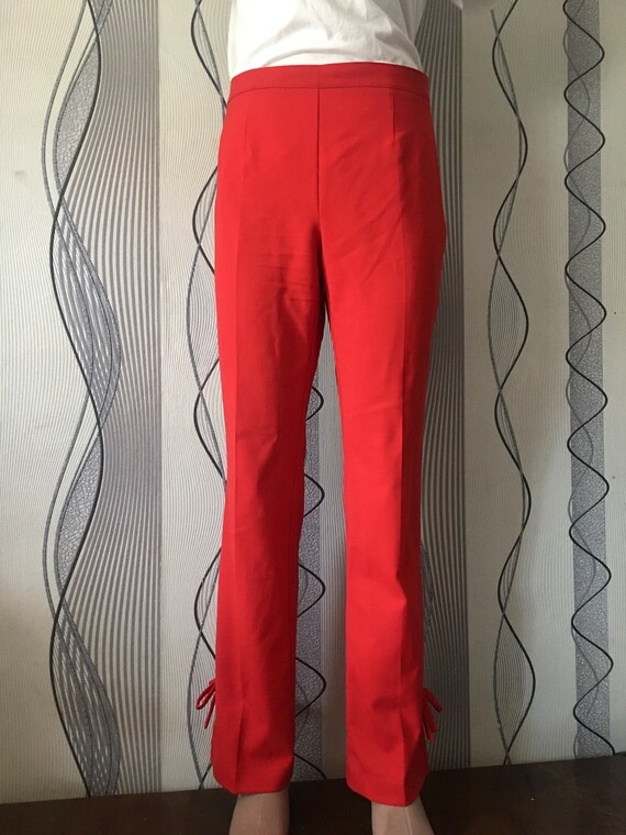 MOSCHINO Red Italy Designer Women's Pants US 10 I… - image 1