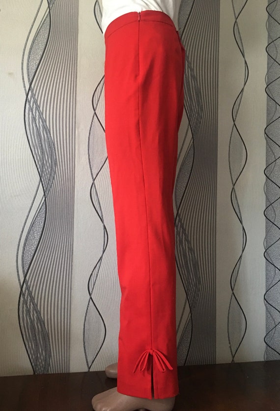 MOSCHINO Red Italy Designer Women's Pants US 10 I… - image 5