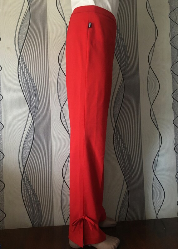 MOSCHINO Red Italy Designer Women's Pants US 10 I… - image 4