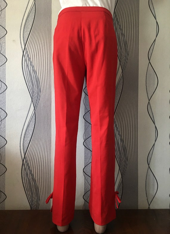 MOSCHINO Red Italy Designer Women's Pants US 10 I… - image 3