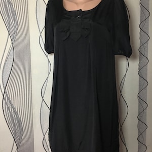 Sandro Paris Black Vintage Designer Midi Dress Size 1