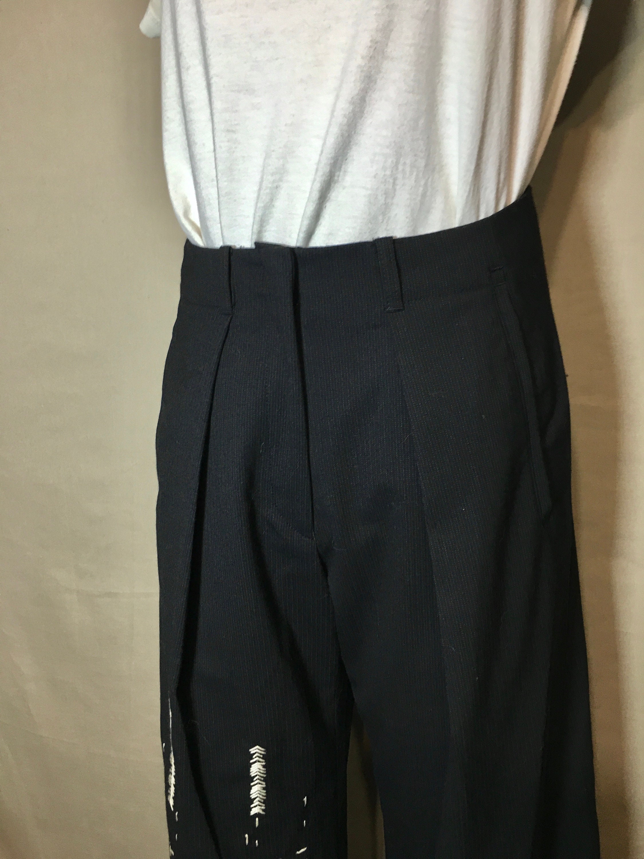 【Marithe + Francois Girbaud】W HALF COTTON PANTS‐BLACK PANTS - MARITHE FRANCOIS GIRBAUD
