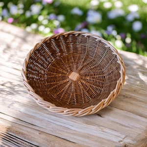 Peddigrohr Schale Ø23cm Obstschale Brotkorb Aufbewahrungskorb Osterschale Osterkörbchen