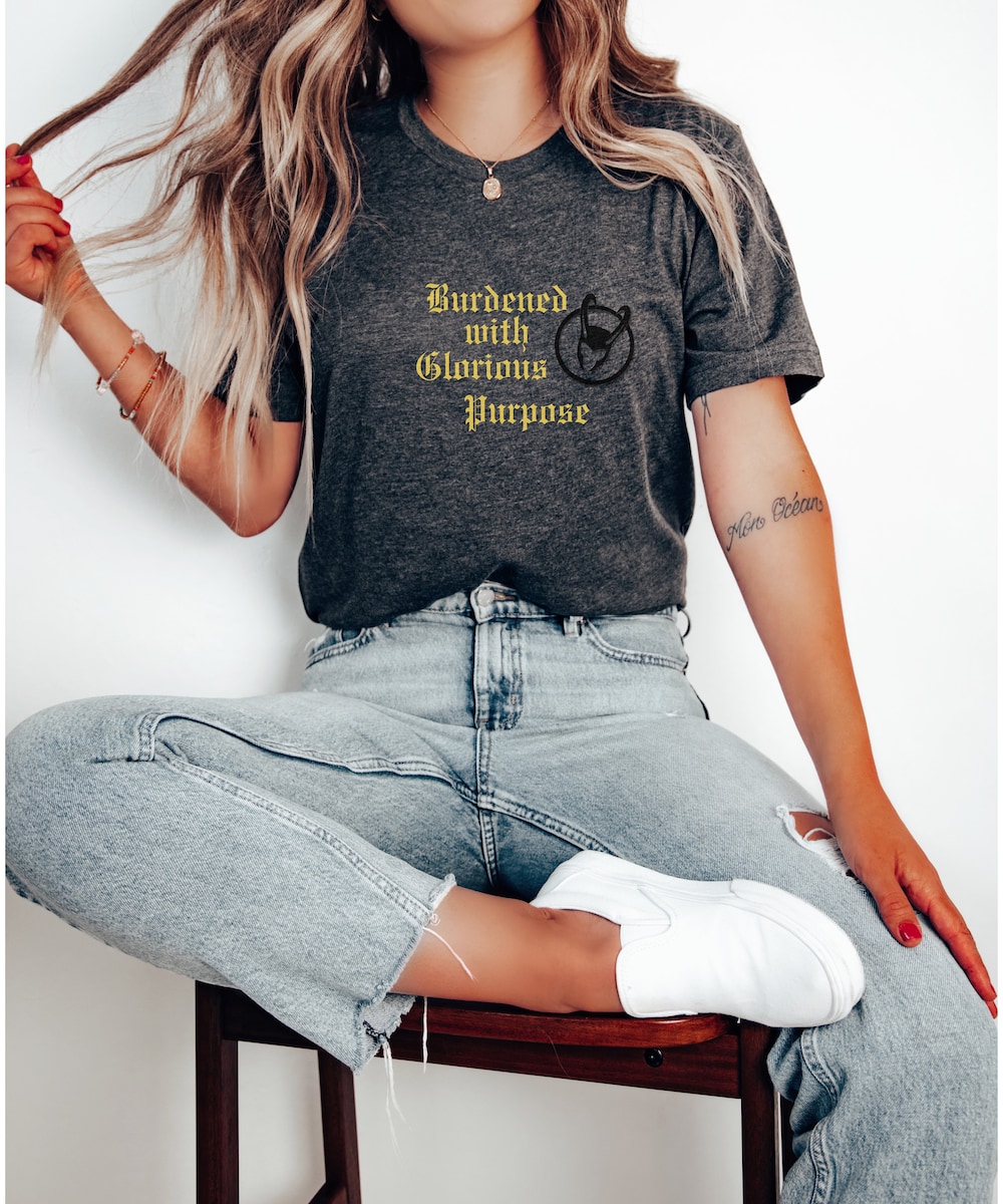 Burdened With Glorious Purpose Shirt, Loki Shirt, Marvel Shirt, Disney Shirt, Disneyland Shirt, Avengers Shirt Teeplaza Design