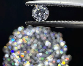 White Cubic Zirconia 0.80mm 10mm Brilliant Diamond Facet Machine Cut CZ Loose Stones High Temperature Resistant  Well Assort Bulk discount