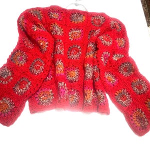 CROCHET JUMPER HANDMADE hand knittig,red sweater,women sweater,gift for girlfriend,Valentine&#39;s day gift,gift for Christmas,s-m-l size