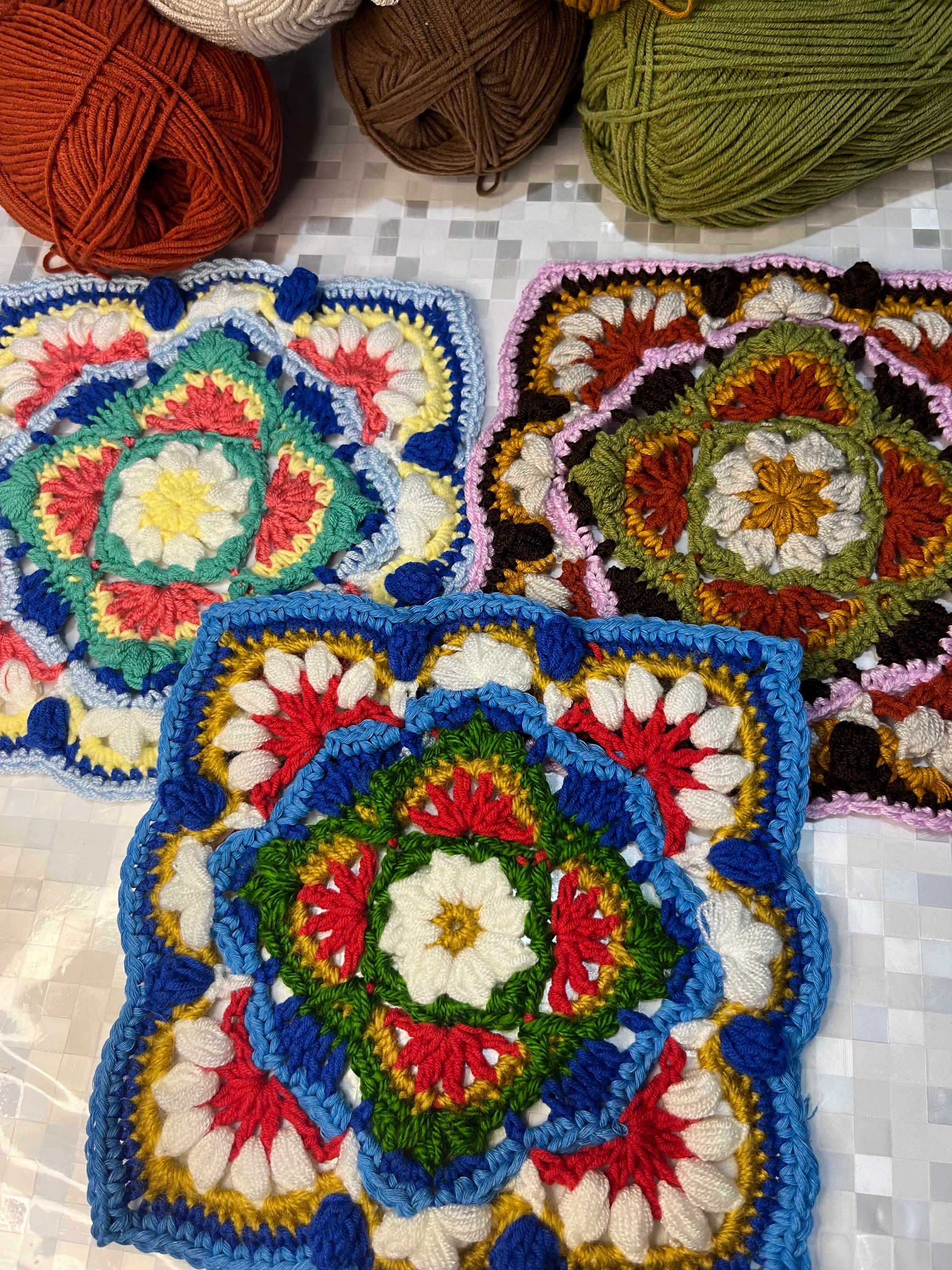 15 Persian Tile Crochet Patterns for Blankets, Pillows, and Colorful Home Decor 2 Mandala Granny Square Crochet Pattern with Persian Tile Style