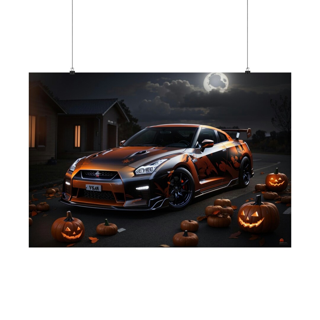 Nissan GTR Halloween Matte Horizontal Poster Etsy
