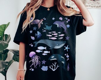 Koszulka Dreamy Sea Life: Comfort Colors® Underwater Collage Tee