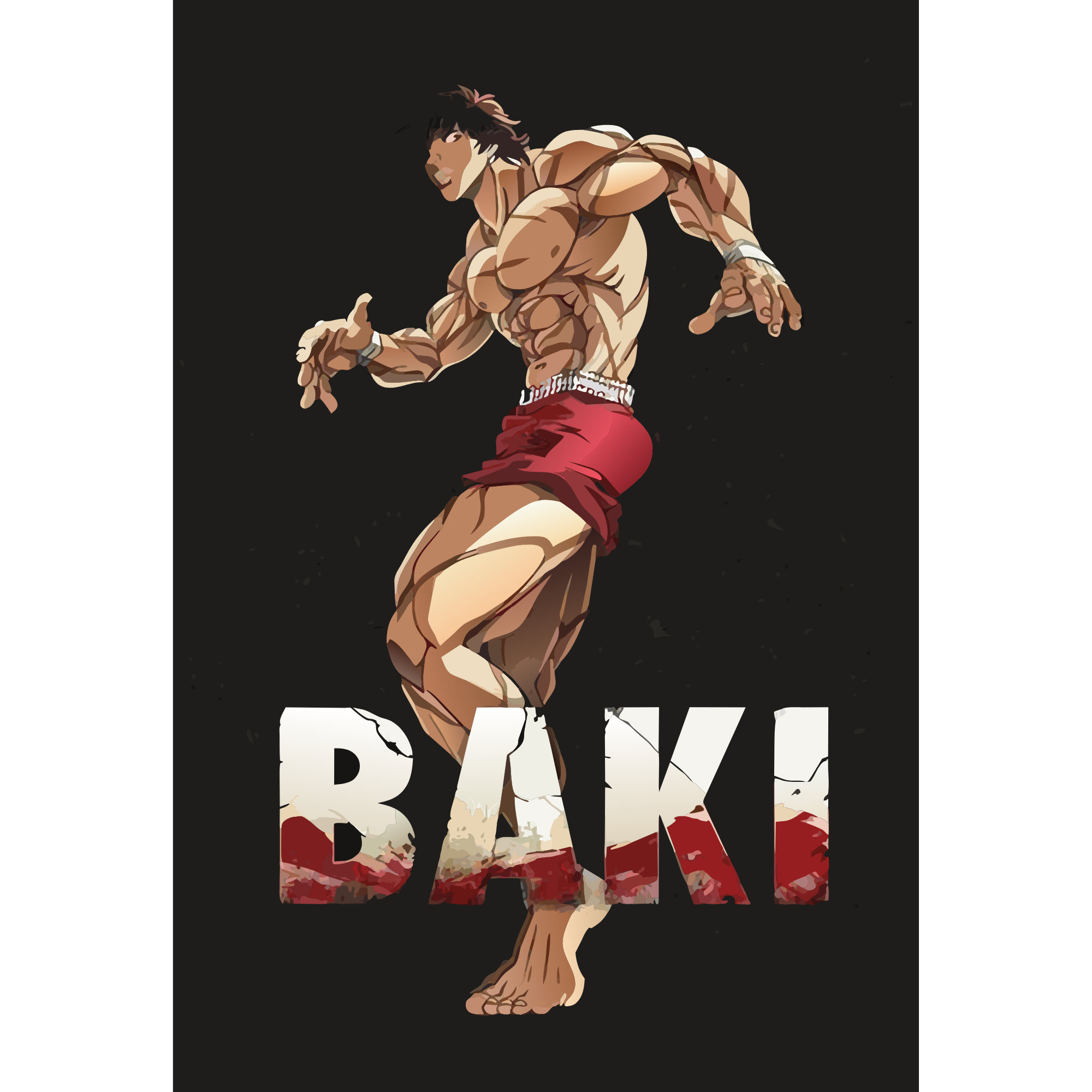 Yujiro Hanma Baki Anime Girl Gift Art Board Print for Sale by Spacefoxart