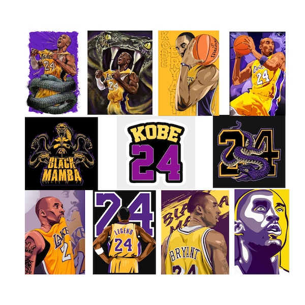 Kobe Bryant SVG Bundle,Kobe Bryant PNG Bundle,Basketball Star SVG, Digital Download