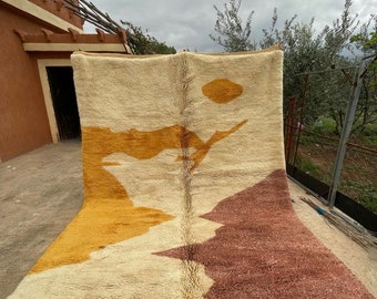 Made to order Moroccan rug, Checkered rug, White rug, Mrirt area rug, Berber rug , Azilal rug, Handmade rug, Wool rug, Beniourain rug