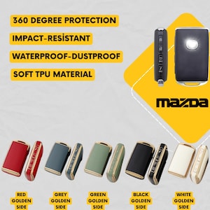 MAZDA 4-Button Key Fob Cover for Mazda 3, MX-5, Cx-5, Cx-30, Cx-50, Cx-90 - Tpu Smart Key Case