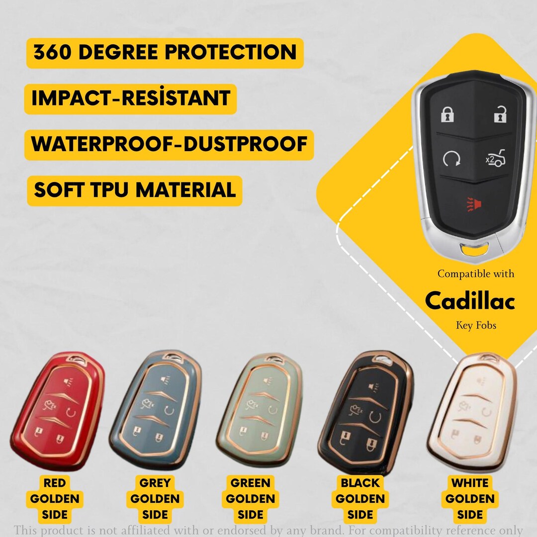 TPU Remote Key Fob Cover For Cadillac ATS CTS XTS SRX CT6 – 4/5 Button