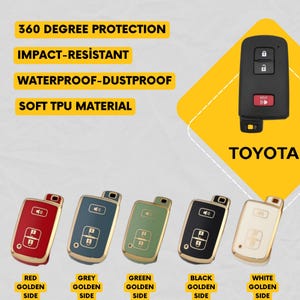 TOYOTA 3-Tasten-Schlüsselanhänger für Tacoma, 4Runner, Tundra - TPU 360 Schutz