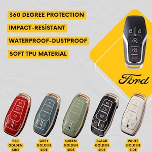 FORD 5-Button Key Fob Cover for F-150, Explorer, Mustang - Tpu 360 Protection