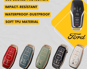 FORD-sleutelhangercover met 5 knoppen voor F-150, Explorer, Mustang - Tpu 360 Protection